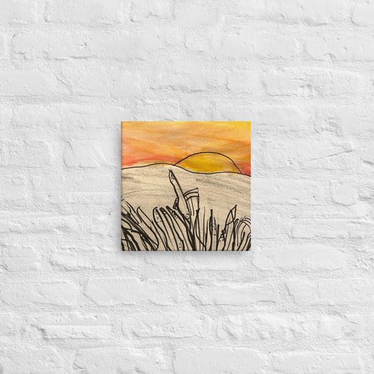 'Wild Sunset' by Bella, 12 x 12 in. Canvas