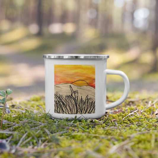'Wild Sunset' by Bella, Enamel Mug