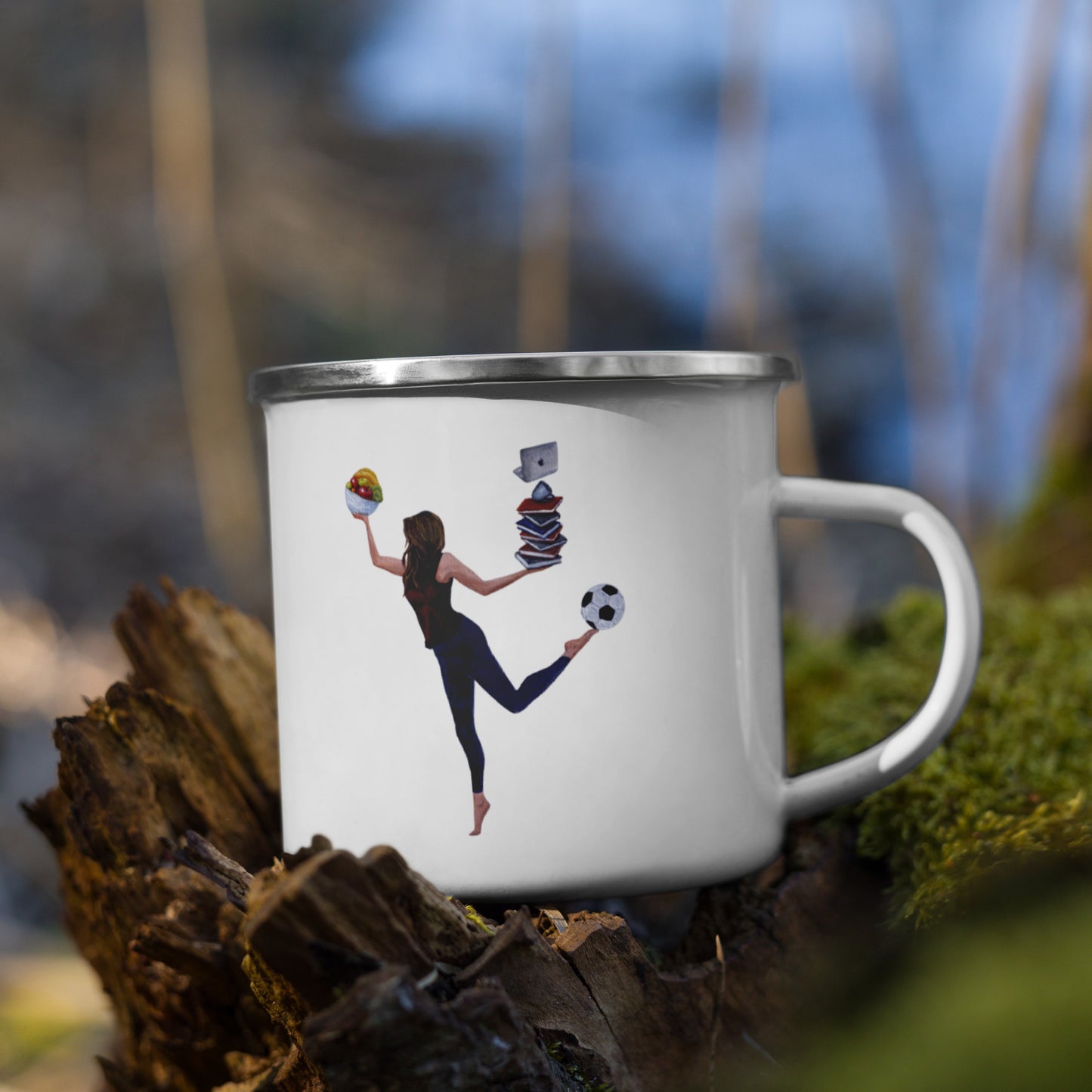 'Balance' Enamel Mug