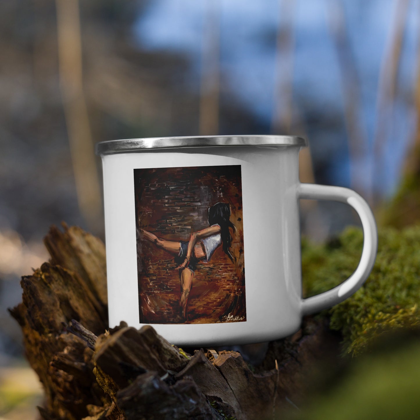 'Flow' Enamel Mug