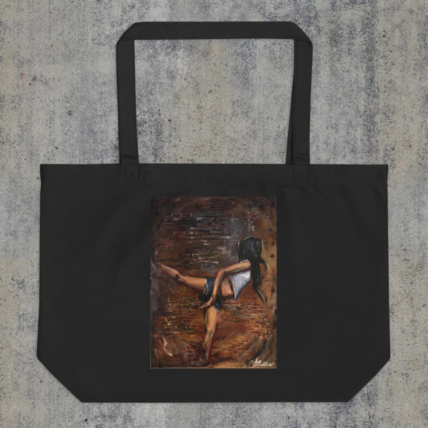 "Flow" Large organic tote bag